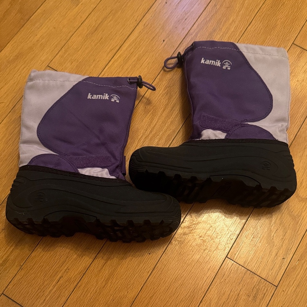 Kamik Purple and Gray Kids Snow Boots